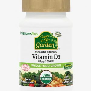 NaturesPlus Source of Life Garden Vitamin D3 60 Veg Capsules