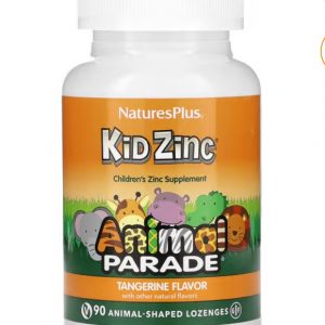 NaturesPlus Source Of Life Animal Parade Kid Zinc Tangerine Flavour 90 Lozenges