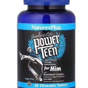NaturesPlus Power Teen For Him 60 Chewable Tablets