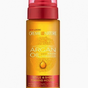 creme of nature argan oil style and shine foaming mousse