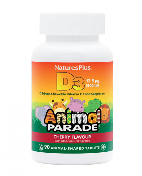 NaturesPlus Animal Parade Vitamin D3 500mg 90 Chew Tabs