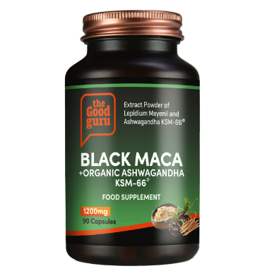 The Good Guru Black maca + organic Ashwagandha 90 capsules