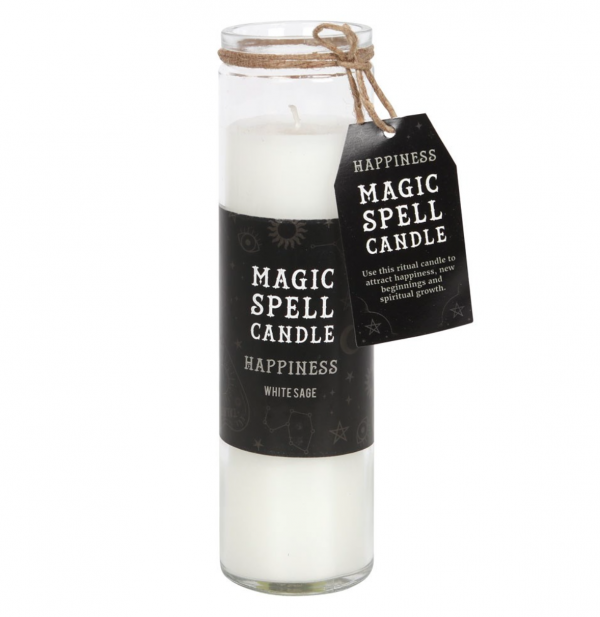 White Sage Happiness Spell Tube Candle