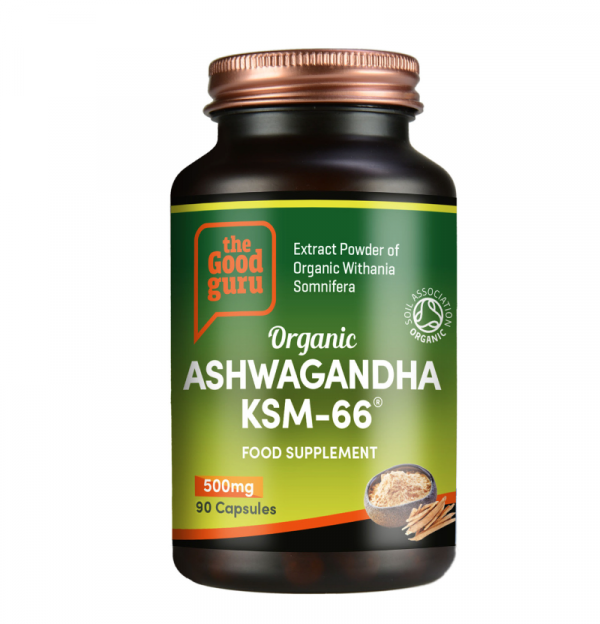 The Good Guru Organic Ashwagandha KSM-66 500mg 90 Capsules
