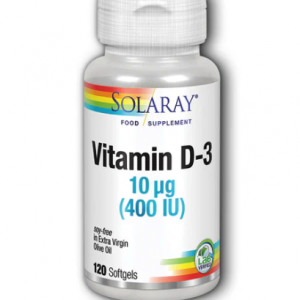 Solaray Vitamin D3 400iu 120 Softgels