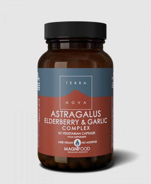 Terra Nova Astragalus Elderberry & Garlic Complex 100 Vegetarian Capsules