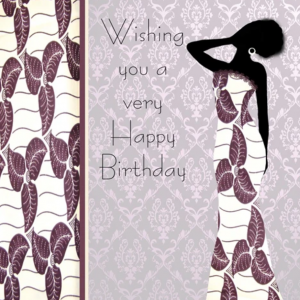 NN476 Nia 2 Nsaa Nefateri Black Birthday cards for women