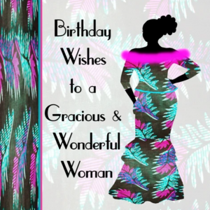 NN599 Gracious Woman Nsaa Nefateri Black Birthday cards for women