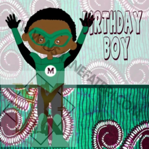 NN823 Melanin Boy Nsaa Nefateri Black Birthday cards for Boys