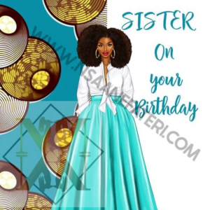 NN852 Blue Beauty Nsaa Nefateri Black Birthday cards for Women