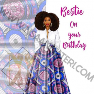 NN 854 Blue Ankhara Nsaa Nefateri Black Birthday Cards for Women at www.nsaanefateri.com
