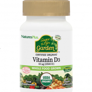 NaturesPlus Source of Life Garden Vitamin D3 60 Vegan Capsules