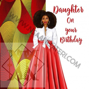NN853 Red Beauty Nsaa Nefateri Black Birthday cards for Women