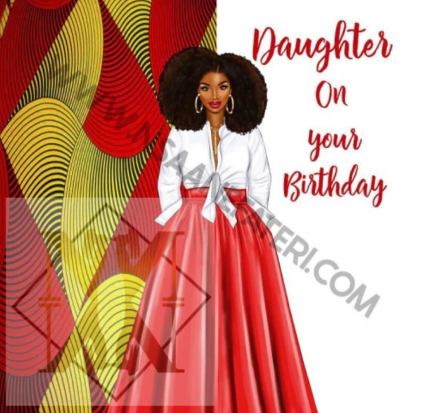 NN853 Red Beauty Nsaa Nefateri Black Birthday cards for Women