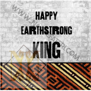 NN859 Earthstrong King Birthday card by Nsaa Nefateri Black greeting card company