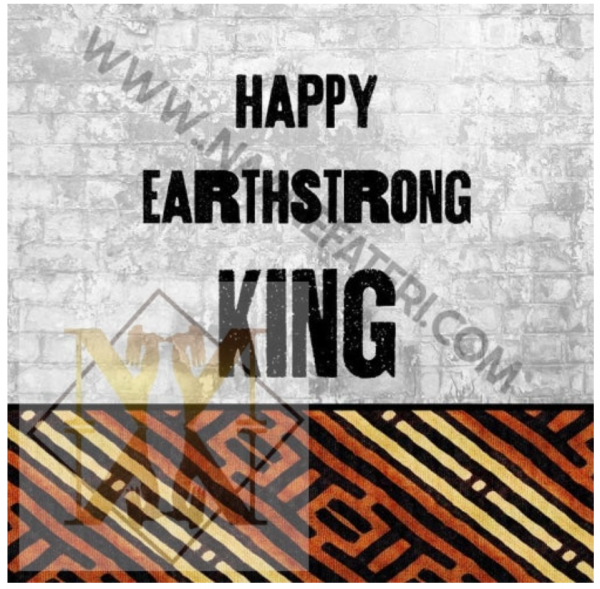 NN859 Earthstrong King Birthday card by Nsaa Nefateri Black greeting card company