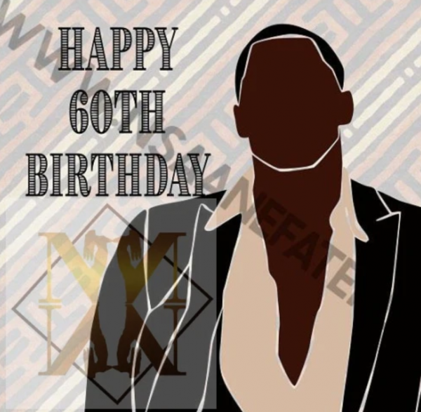 NN874 Kool Sixty Black Birthday cards for Men