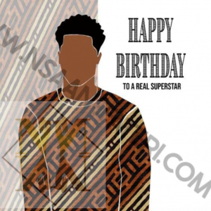880 Superstar Black Birthday cards for Men