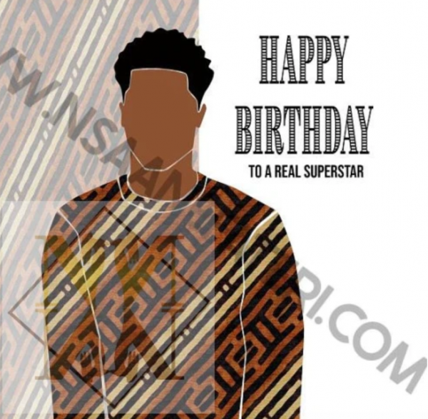 880 Superstar Black Birthday cards for Men