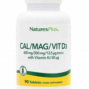 NaturesPlus Cal Mag Vit D K2 90 Vegan Caps
