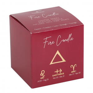 Fire Element Juniper Berry Crystal Chip Candle