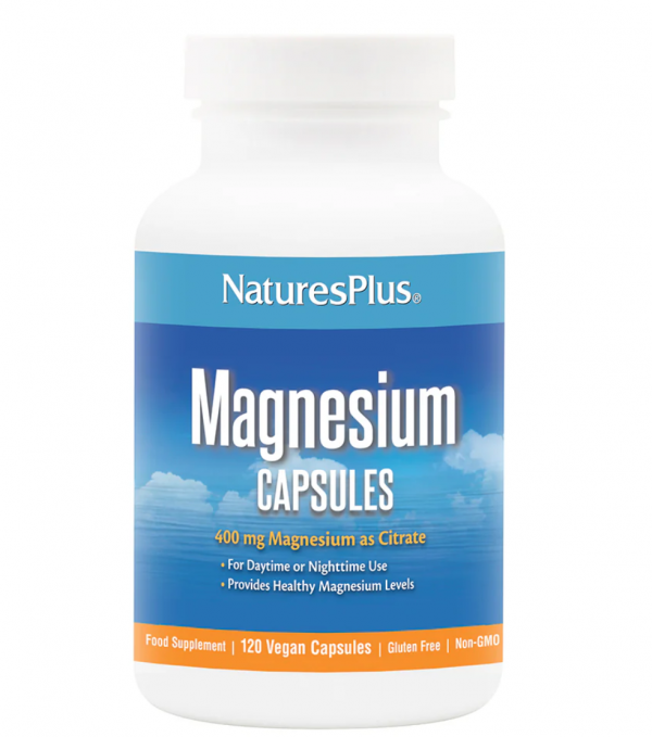 NaturesPlus KalmAssure Magnesium Citrate Capsules 400mg 120 Veg Capsules