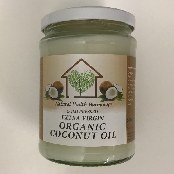 Natural Health Harmony Coconut Oil Cold Pressed Extra Virgin Organic 500ml