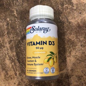 Solaray Vitamin D-3 2000IU 60 Lozenges Natural Lemon Flavour