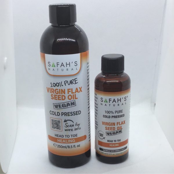 Safah’s Natural Virgin Flaxseed Oil 100% Pure Vegan Cold Pressed