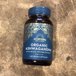 Ayurvediq Wellness Organic Ashwagandha With Black Pepper Extract 120 Vegan Capsules