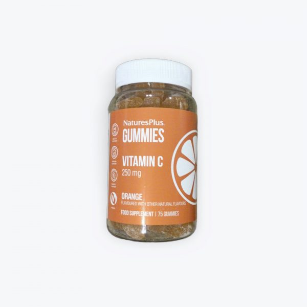 NaturesPlus Vitamin C 250Mg Orange Flavoured 75 Vegan Gummies