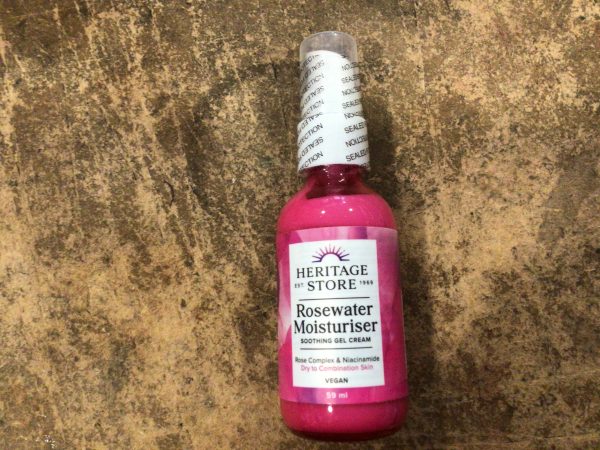 Heritage Store Rosewater Moisturiser soothing gel cream vegan 59ml
