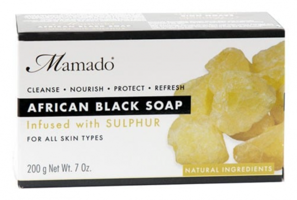 Mamado African Black Soap Infused With Sulphur